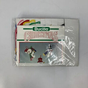 Bucilla Snowbabies Set of 6 Felt Ornament‎ Christmas Snowmen Sets